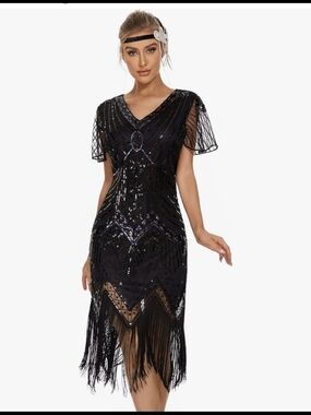 JICAGOM 1920s Flapper Dress #1438 NWOT